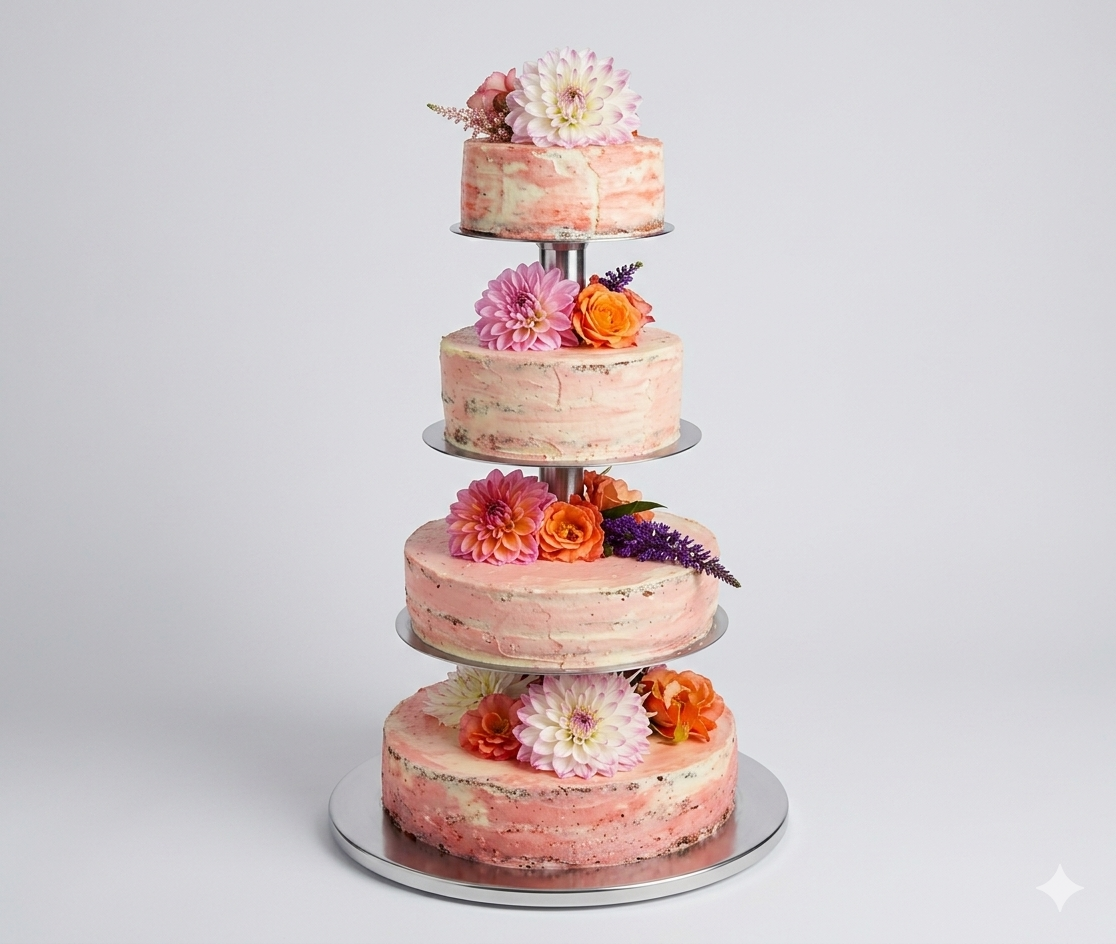 Hochzeitstorte „Blütenzauber"